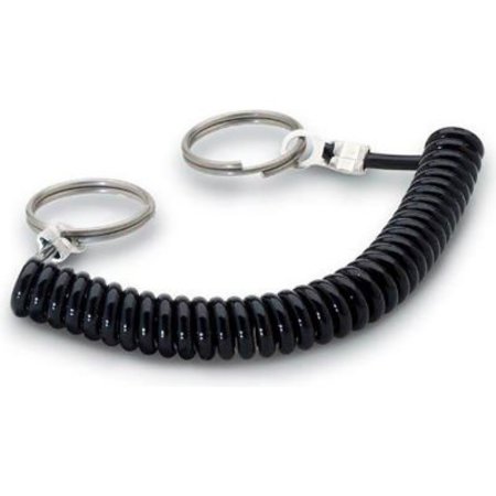 J.W. WINCO J.W. Winco GN111.4 Spiral Retaining Cables, Plastic, 2 Key Rings, 7.87"L, 0.94" Key Ring Dia. 111.4-200-24